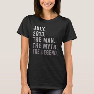 9 Years Old Birthday  The Man Myth Legend July 201 T-Shirt
