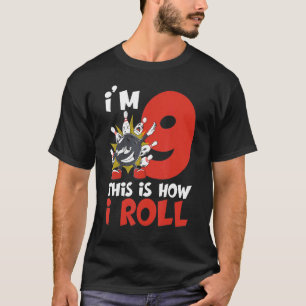9 Years Old Bowler 9th Birthday Kids Bowling Birth T-Shirt