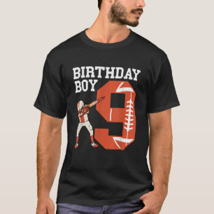 9 Years Old Boy Football Player 9th Football Birth T-Shirt