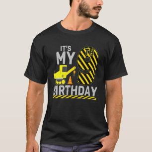 9 Years Old Boy It's My 9th Birthday Construction  T-Shirt