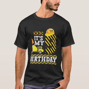 9 Years Old Boy It's My 9Th Birthday Construction T-Shirt