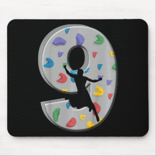 9 Years Old Climber Birthday Bouldering Climbing R Mouse Mat