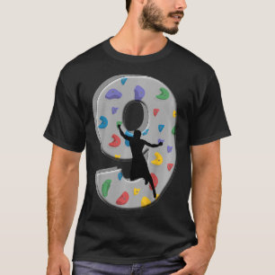 9 Years Old Climber Birthday Bouldering Climbing R T-Shirt