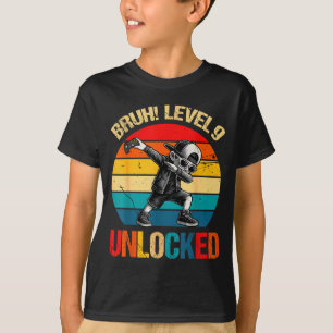 9 Years Old Dabbing Boy Bruh 9th Level Unlocked Bi T-Shirt