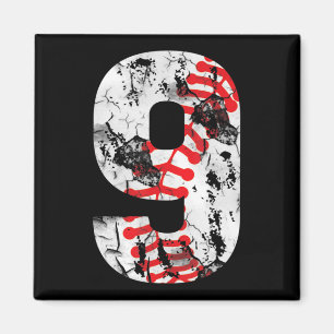 9 Years Old Gifts Number 9 Baseball 9th Birthday B Magnet