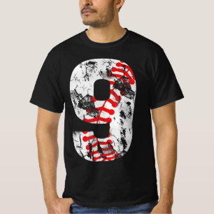 9 Years Old Gifts Number 9 Baseball 9th Birthday B T-Shirt