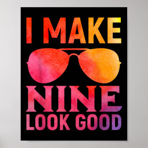 9 Years Old Kids Birthday Quote Graphics Funny 9th Poster