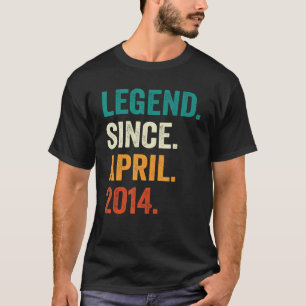 9 Years Old  Legend Since April 2014 9th Birthday  T-Shirt
