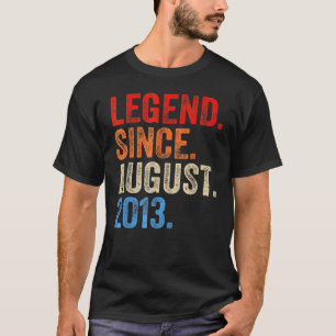 9 Years Old  Legend Since August 2013 9th Birthday T-Shirt