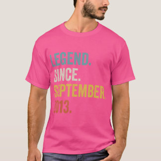 9 Years Old Legend Since September 2013 9th Birthd T-Shirt