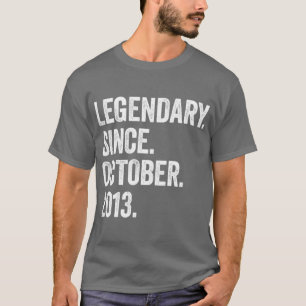9 Years Old Legendary Since October 2013 9th Birth T-Shirt