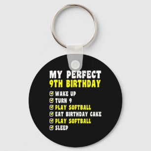 9 Years Old My Perfect 9th Birthday Softll 9th Bir Key Ring