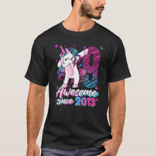 9 Years Old Unicorn Dabbing 9th Birthday Girl Unic T-Shirt