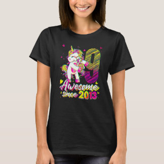 9 Years Old  Unicorn Flossing 9th Birthday Girl Un T-Shirt