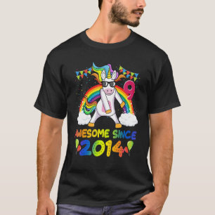 9 Years Old Unicorn Flossing 9th Birthday Girl Uni T-Shirt
