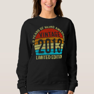 9 Years Old Vintage 2013 9th Birthday Sweatshirt