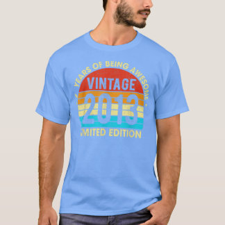 9 Years Old Vintage 2013 LimitedEdition Retro 9th T-Shirt