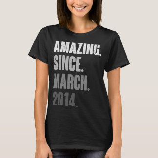 9 Years Old Vintage 2014 March Birthday 9th Decora T-Shirt