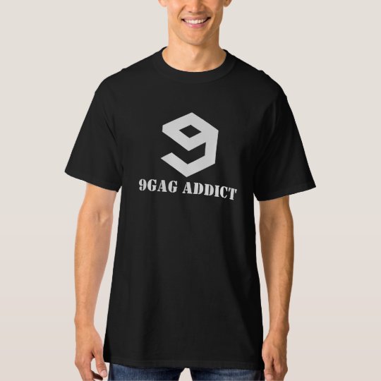9GAG addict shirt black