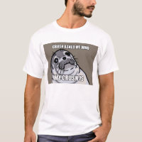 9GAG Tshirt - AWKWARD MOMENT SEAL MEME large
