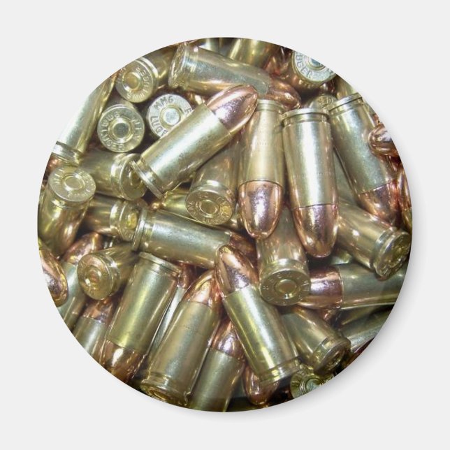 9mm ammo Ammunition Magnet (Front)