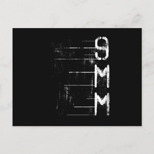 9MM Gun Ammo Firing Range Target Practice Hunting Announcement Postcard (Front)