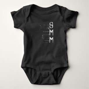 9MM Gun Ammo Firing Range Target Practice Hunting Baby Bodysuit