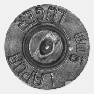 9mm Luger Classic Round Sticker