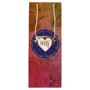 9th Anniversary Terracotta & Lapis Gift Bag