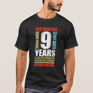 9Th Birthday 9 Year Old Boys Girls Kids Party Bein T-Shirt