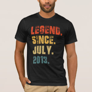 9th Birthday 9 Years Old Legend Since July 2013 T-Shirt