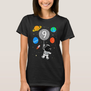 9th Birthday Astronaut Outer Space Planets Balloon T-Shirt