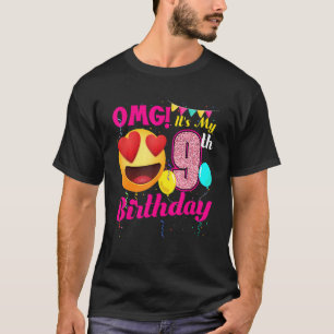 9th Birthday Balloon 9 Years Old Bday T-Shirt