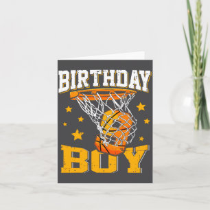 9th Birthday Basketball Boy 9 Year Old Basketball  Card