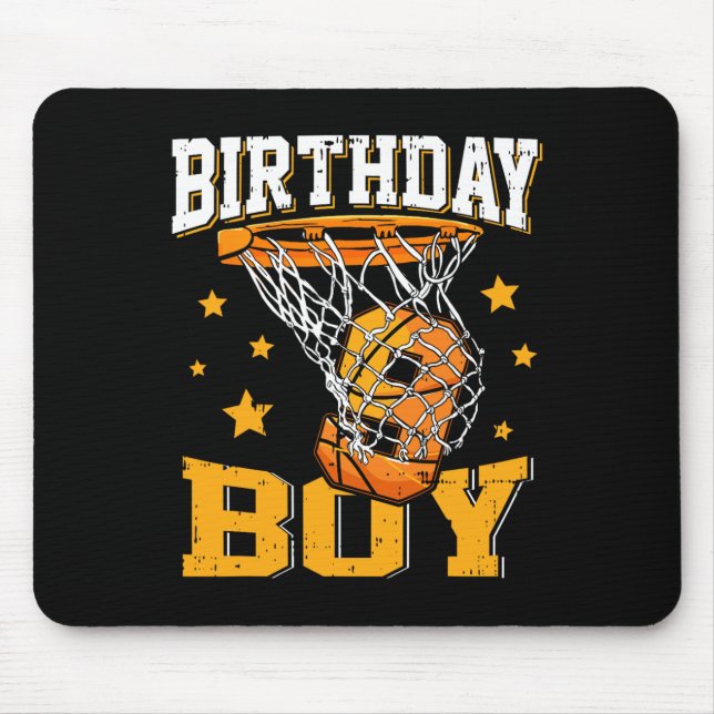 9th Birthday Basketball Boy 9 Year Old Basketball  Mouse Mat (Front)