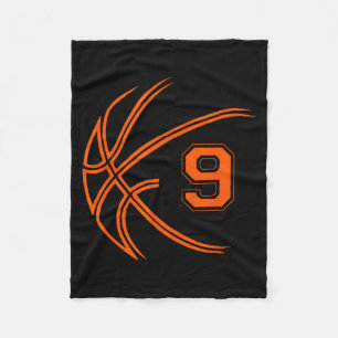 9th Birthday Basketball Nine 9 Years Old Boys Kids Fleece Blanket