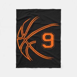 9th Birthday Basketball Nine 9 Years Old Boys Kids Fleece Blanket
