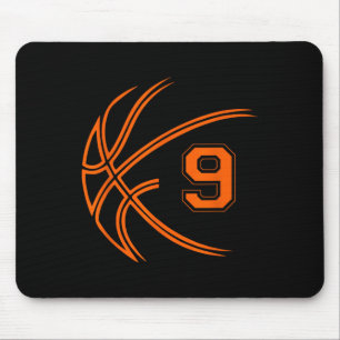 9th Birthday Basketball Nine 9 Years Old Boys Kids Mouse Mat