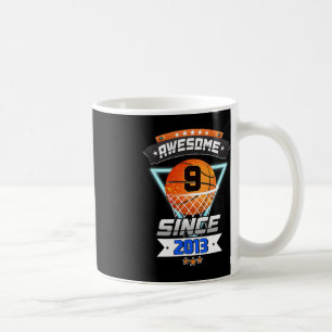 9th Birthday  Basketball Player 9 Years Old Boy Gi Coffee Mug