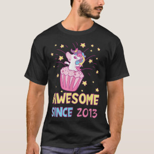 9th Birthday Born 2013 Awesome Since 2013 Unicorn T-Shirt