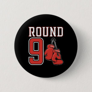 9th Birthday Boxing Boy 9 Year Old Boxer Bday Part 6 Cm Round Badge