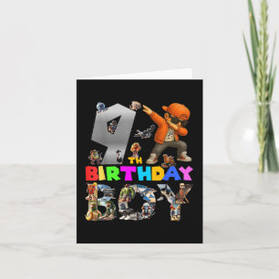 9th Birthday Boy Italian Brainrot For Kids Birthda Card