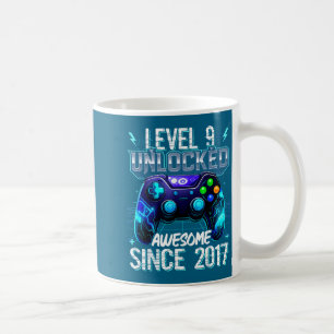 9th Birthday Boy Level 9 Gamer 9 Year Video Game P Coffee Mug