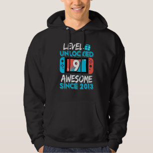 9th Birthday Boy Level 9 Unlocked Awesome 2013 Vid Hoodie