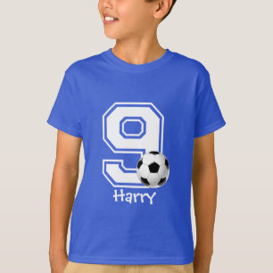 9th Birthday boy soccer personalised-2 T-Shirt