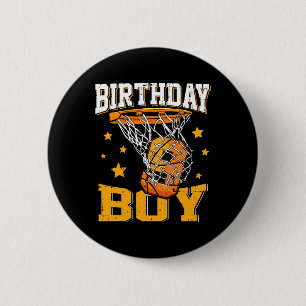 9th Birthday Bysketbyll Boy 9 Year Old Bysketbyll 6 Cm Round Badge