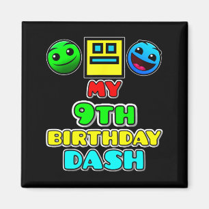 9th birthday dash video game theme kids party magnet