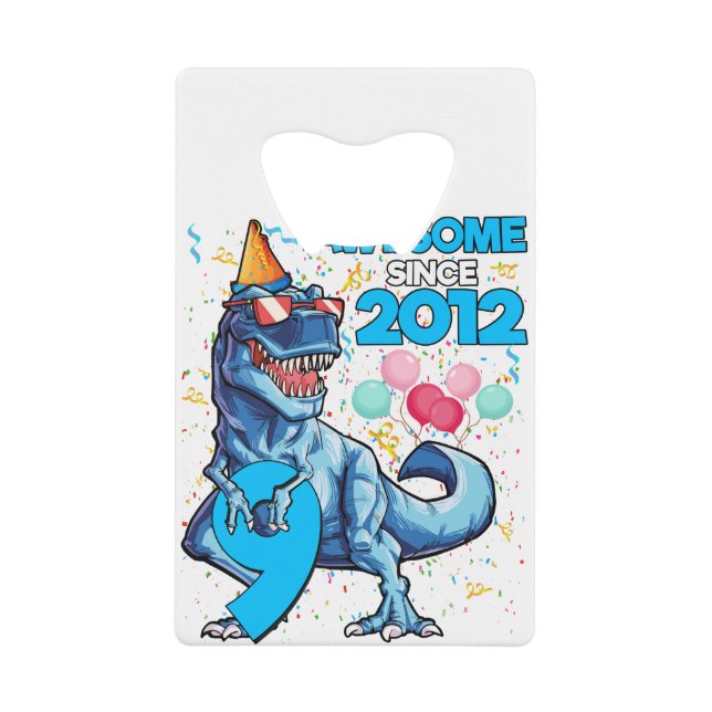 9th Birthday Dinosaur 9 Year Old Boy Kids Awesome (Front)