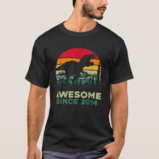 9th Birthday Dinosaur 9 Year Old Boy Kids Awesome  T-Shirt