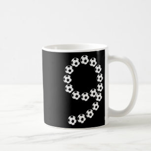 9th Birthday Footll Soccer Boys Kids 9 Nine Years Coffee Mug